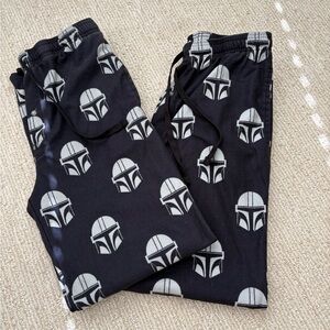 Star Wars Men’s Medium PJs bottoms with White Mandalorian Helmets